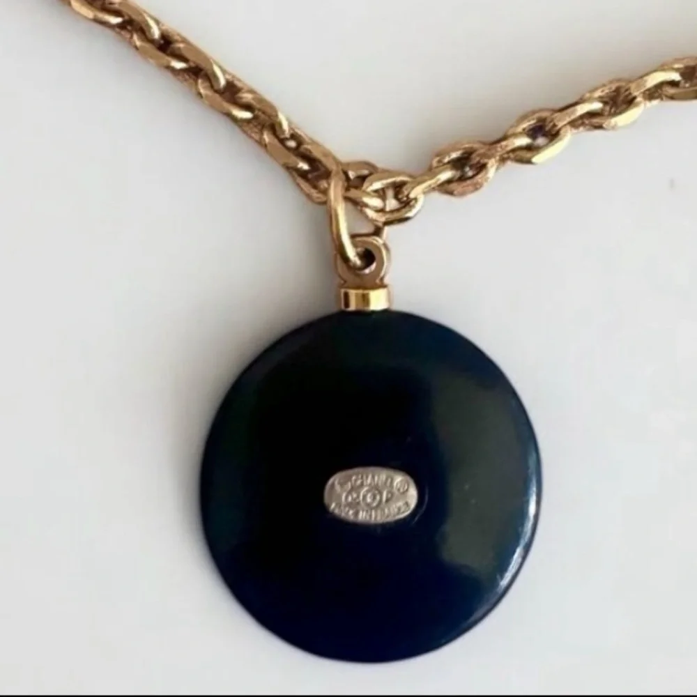 Chanel Necklace Black Resin